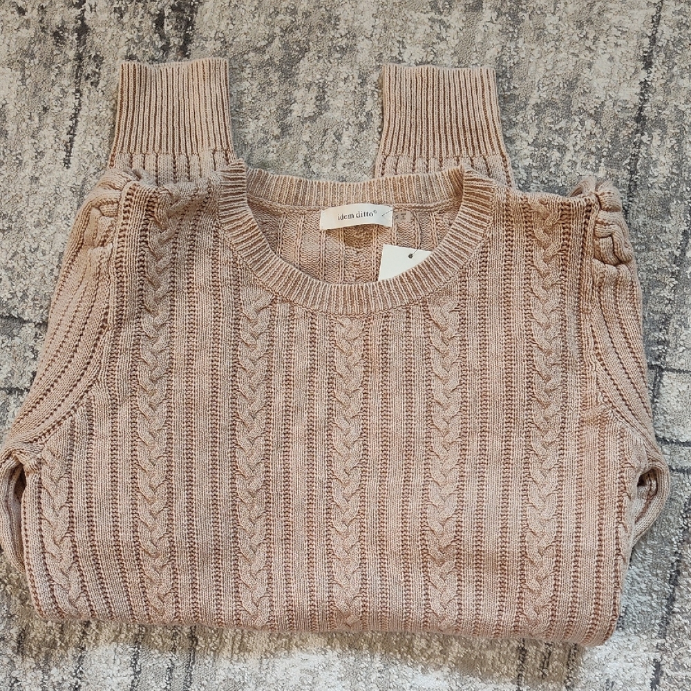 NWT Crop Sweater, Taupe, Idem Ditto, Sz S